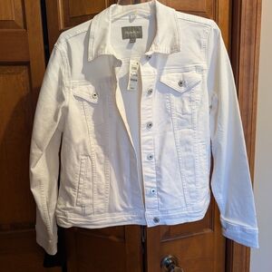 Style & Co White Jean Jacket Classic Design